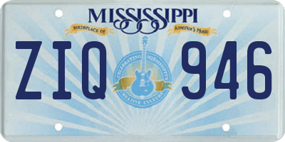 MS license plate ZIQ946
