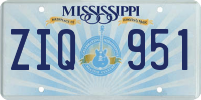 MS license plate ZIQ951