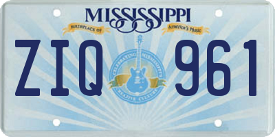 MS license plate ZIQ961