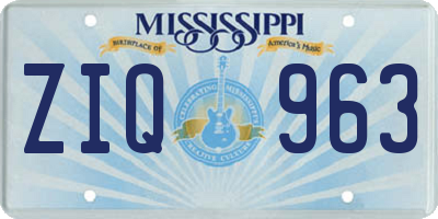 MS license plate ZIQ963