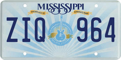 MS license plate ZIQ964