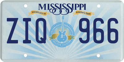 MS license plate ZIQ966