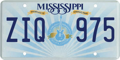 MS license plate ZIQ975
