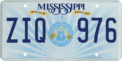 MS license plate ZIQ976