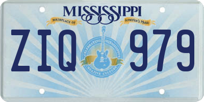 MS license plate ZIQ979