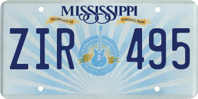 MS license plate ZIR495
