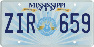 MS license plate ZIR659