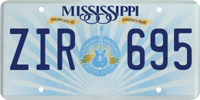 MS license plate ZIR695