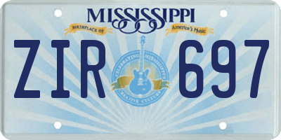MS license plate ZIR697