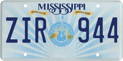 MS license plate ZIR944