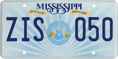 MS license plate ZIS050