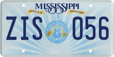 MS license plate ZIS056