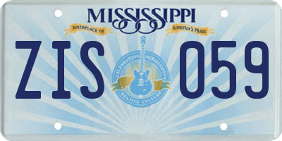 MS license plate ZIS059
