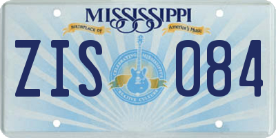 MS license plate ZIS084