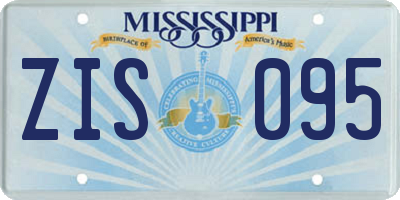 MS license plate ZIS095