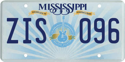 MS license plate ZIS096
