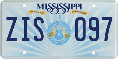 MS license plate ZIS097