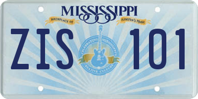 MS license plate ZIS101