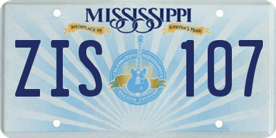 MS license plate ZIS107