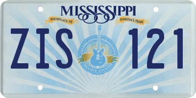 MS license plate ZIS121