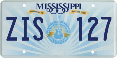 MS license plate ZIS127