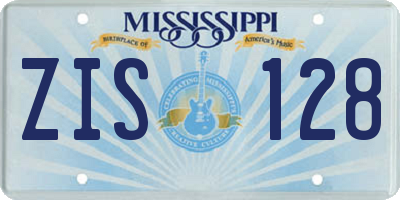 MS license plate ZIS128