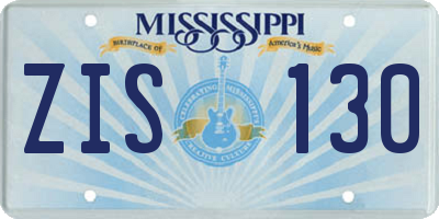 MS license plate ZIS130