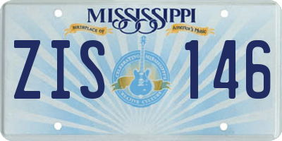 MS license plate ZIS146
