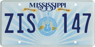 MS license plate ZIS147