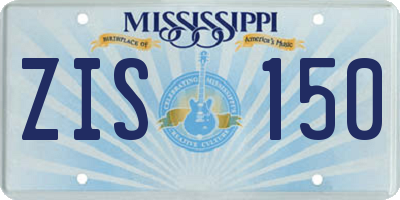 MS license plate ZIS150