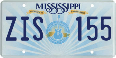 MS license plate ZIS155