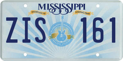 MS license plate ZIS161