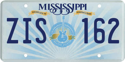 MS license plate ZIS162