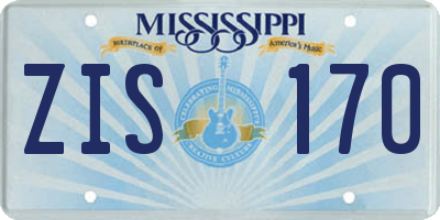 MS license plate ZIS170