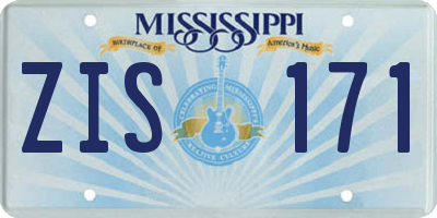 MS license plate ZIS171