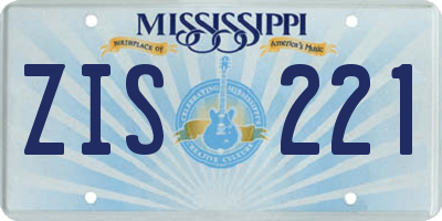 MS license plate ZIS221