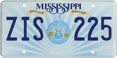 MS license plate ZIS225