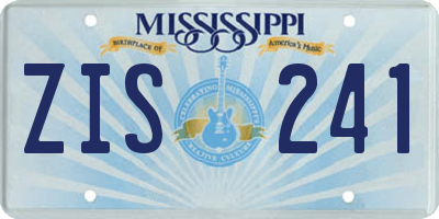 MS license plate ZIS241