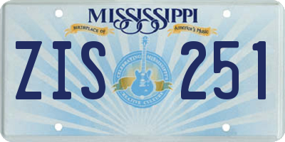 MS license plate ZIS251