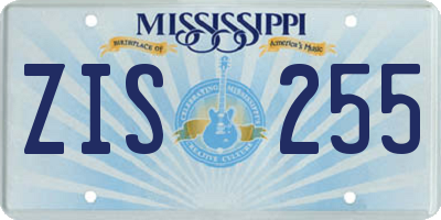 MS license plate ZIS255