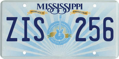 MS license plate ZIS256
