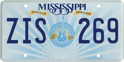 MS license plate ZIS269