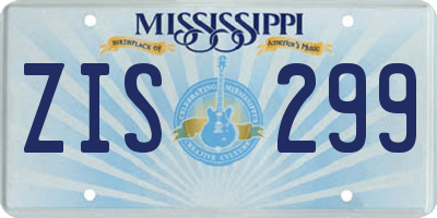 MS license plate ZIS299