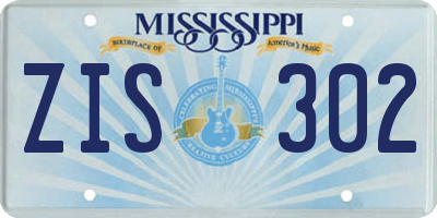 MS license plate ZIS302