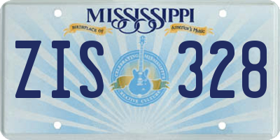 MS license plate ZIS328