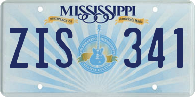 MS license plate ZIS341