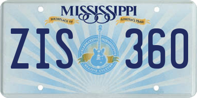 MS license plate ZIS360