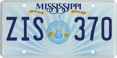 MS license plate ZIS370