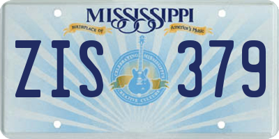 MS license plate ZIS379