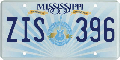 MS license plate ZIS396
